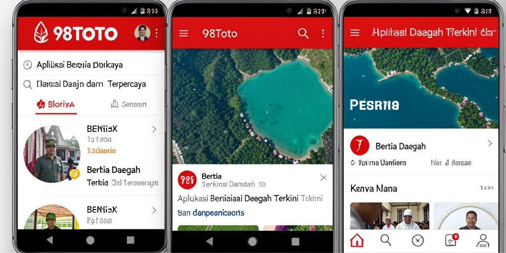 Tampilan antarmuka 98TOTO yang modern dan informatif.