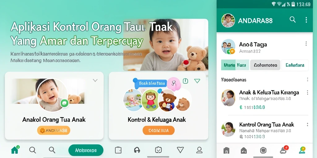 Tampilan antarmuka utama ANDARA88 dengan fitur kontrol orang tua yang mudah digunakan.