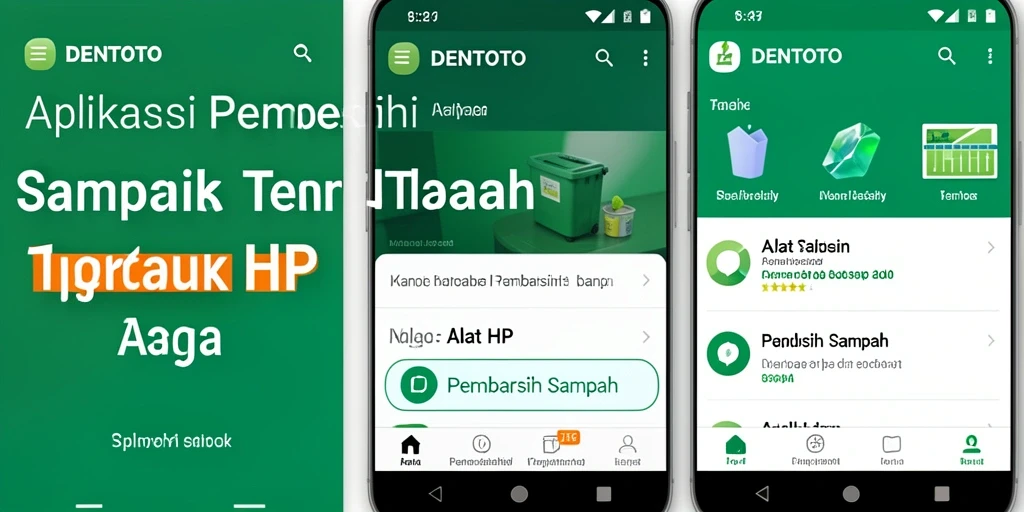 Tampilan antarmuka DENTOTO untuk pembersihan sampah yang efektif.