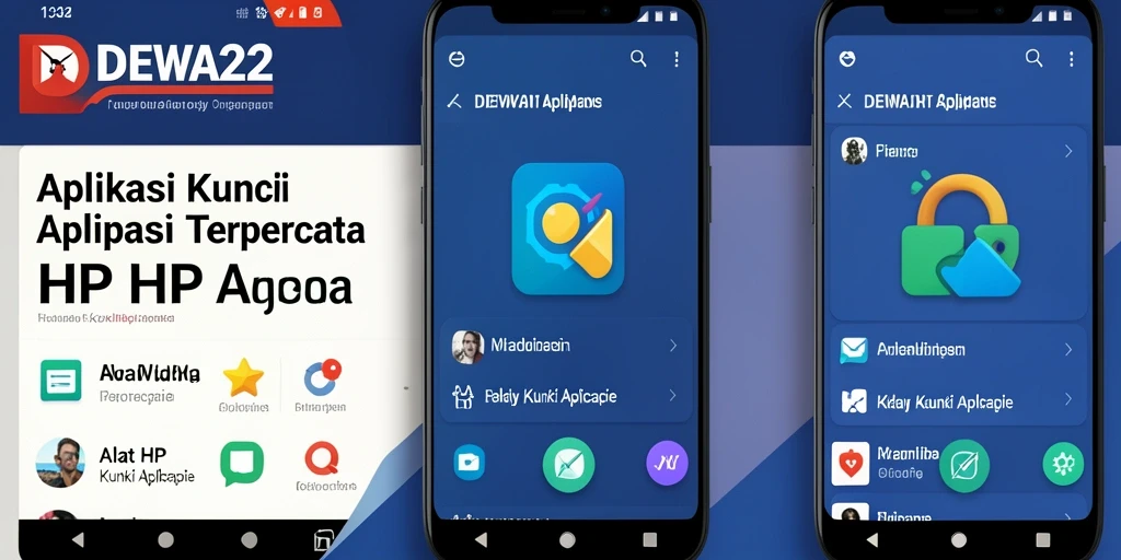 Antarmuka DEWA22 dengan fitur kunci aplikasi yang mudah diakses.