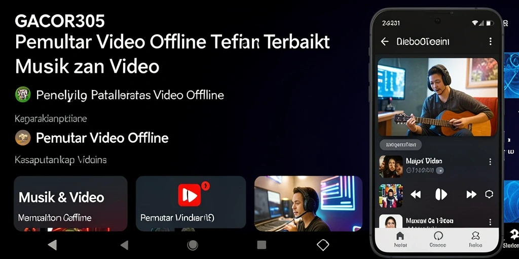 Antarmuka GACOR305 yang simpel dan fungsional untuk Pemutar Video Offline.