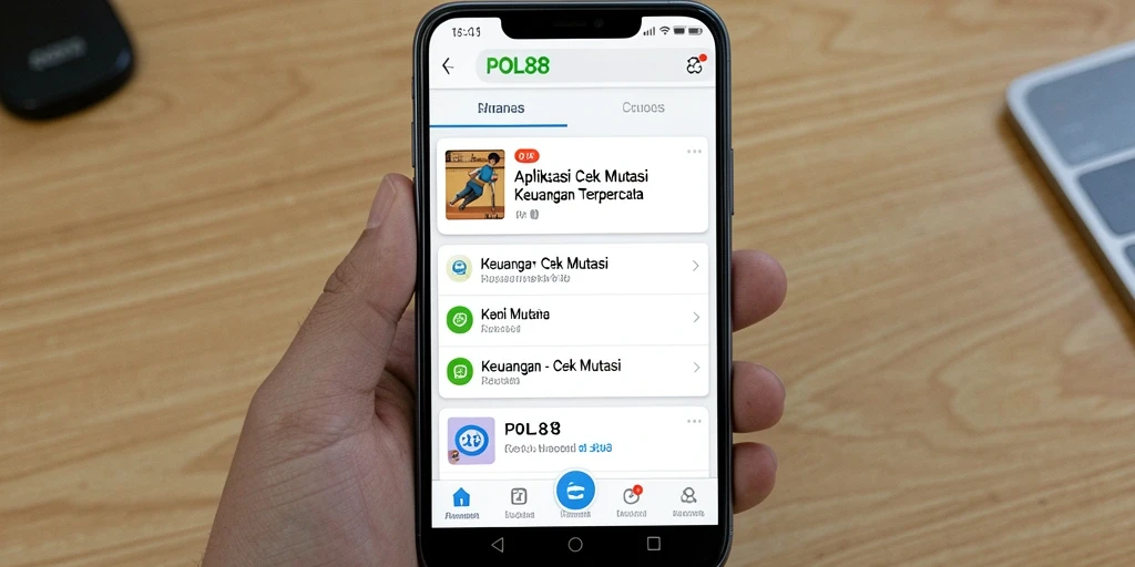 Antarmuka aplikasi POL88 untuk cek mutasi yang user-friendly.