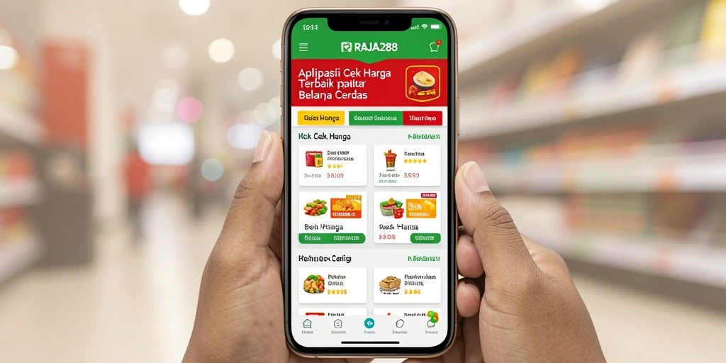 Antarmuka RAJA288 menunjukkan perbandingan harga produk secara jelas.