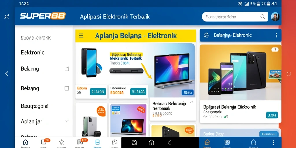 Tampilan antarmuka aplikasi SUPER88 yang modern dan intuitif.
