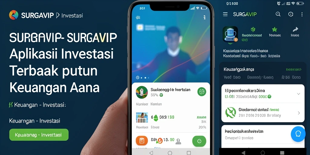 Antarmuka aplikasi SURGAVIP yang modern dan fungsional untuk investasi.